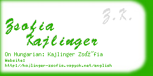 zsofia kajlinger business card